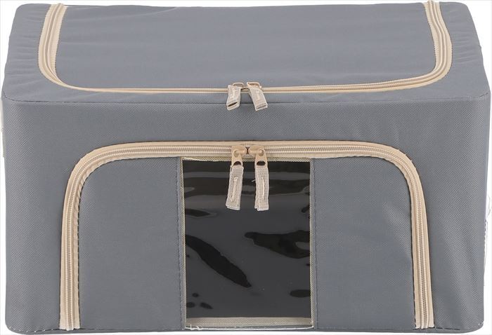 収納ボックス フタ付き 布 前開き 通販 窓付＆積み重ね収納ボックス 22L 衣類収納ボックス 収納ケース 窓付き収納ボックス 折りたたみ ファスナー ふた付き 蓋つき 収納 ボックス 奥行29cm 高さ20cm 収納用品 押入れ収納 収納家具 インテリア