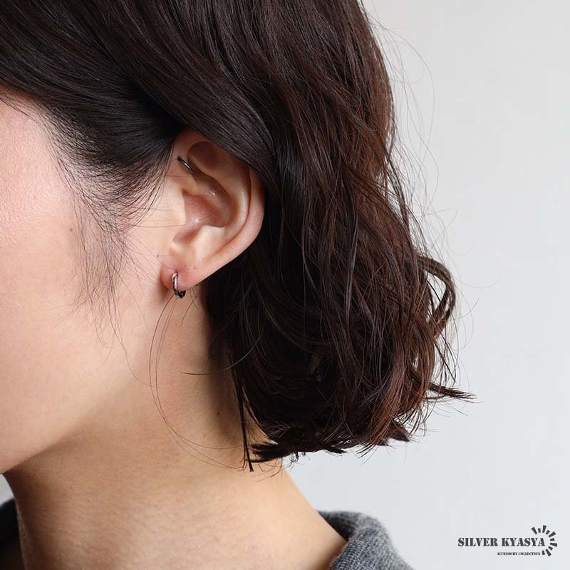 シルバー925 超極小ピアス 小ぶり フープピアス シンプル つけっぱなし デイリー 小さい キャッチレス 定番 両耳2点 レディース 女性 金属アレルギー対応 イヤリング