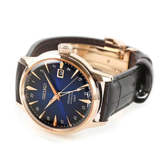 セイコー プレザージュ Cocktail Time 自動巻き 腕時計 ブランド メンズ SEIKO PRESAGE HCB005J アナログ ブルー ダークブラウン 日本製