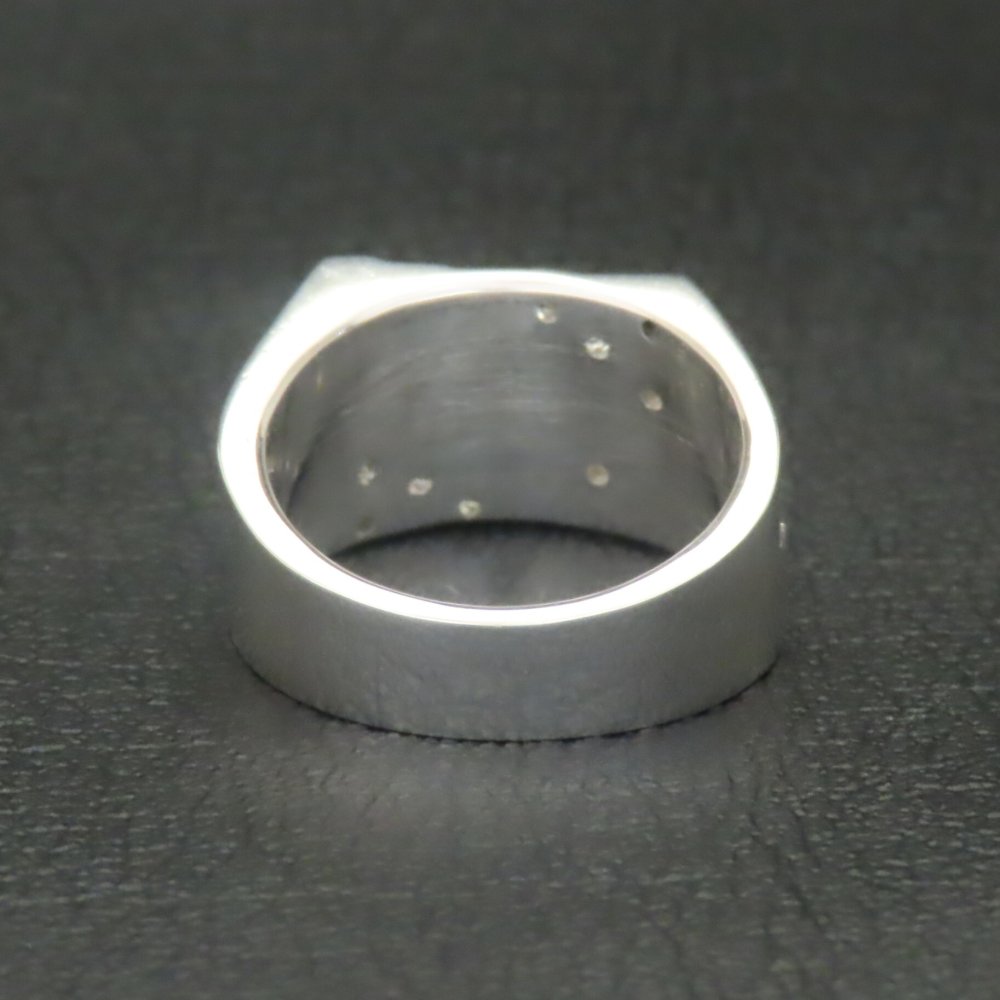 印台リング 指輪 シルバー925 【刻印無料】 印台 リング キュービックジルコニア キラキラ シルバーアクセサリー メンズ ユニセックス クリスマス 誕生日 プレゼント 記念日 父の日 母の日 ハンドメイド 手作り 彫金 ジュエリーボックス 箱 Grand Galleria グランドガレリア