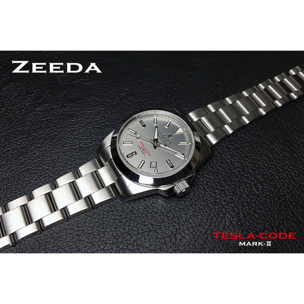 ジーダ ZEEDA テスラコード マーク2 TESLA-CODE MARK-II PREMIUM SILVER 腕時計 メンズ 自動巻き ZD-TC2-SIL