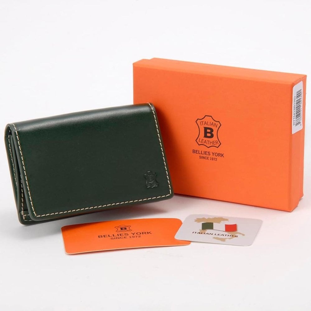ベリーズヨーク　BELLIES YORK　カードケース　名刺入れ　BYTM1881GR　グリーン　緑色　ベジタブルタンニン　イタリアンレザー　牛革　”エイジングを楽しむ革小物”