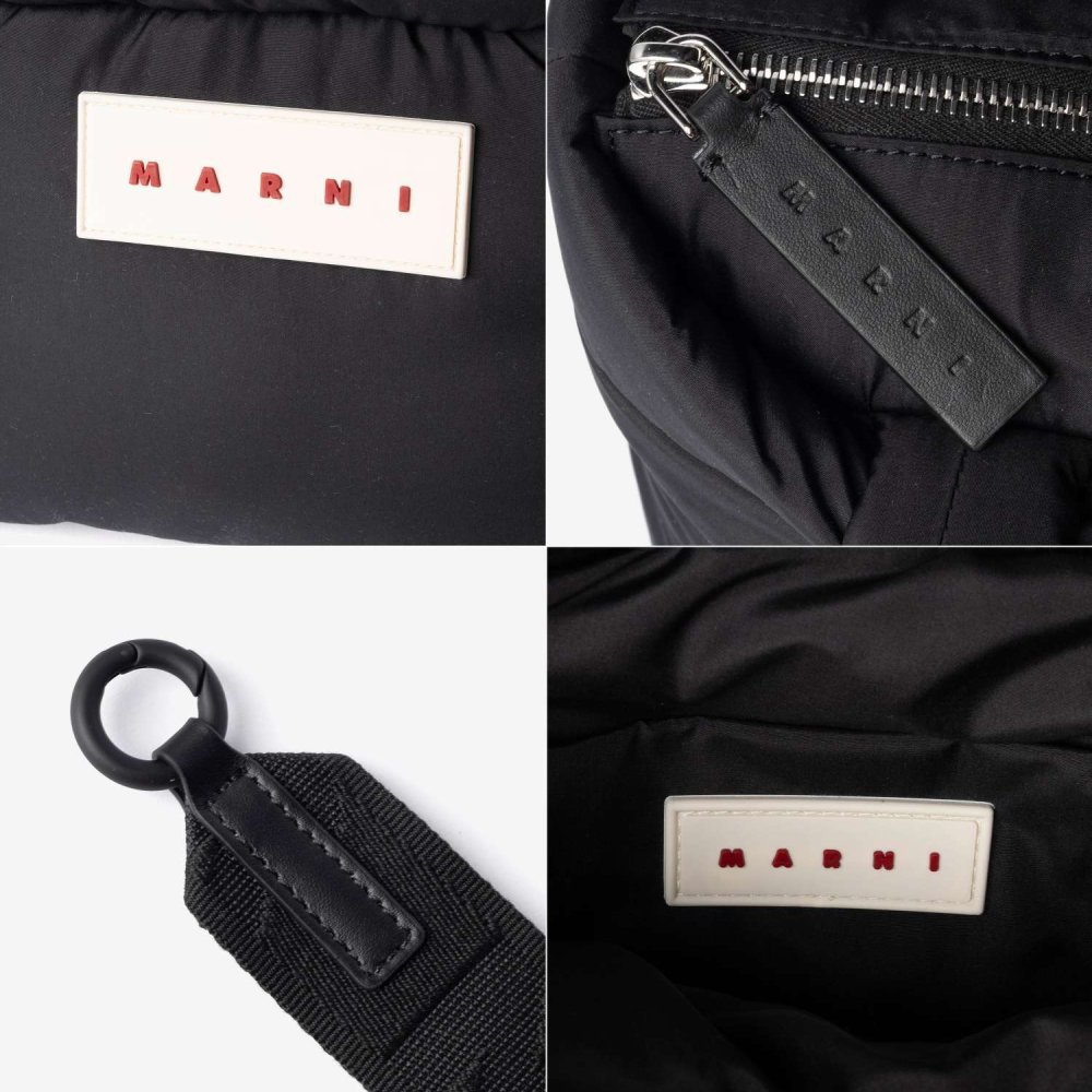 マルニ MARNI PUFF E/W TOTE BAG パフ トートバッグ BMMP0131U2 P8068 ショルダーバッグ メンズ レディース バッグ ブラック