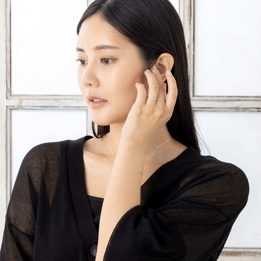 選べる誕生石12色 RITA JEWELRY エクレアチェーン カットアズキチェーン 10金 K10 イエローゴールド 2連 レディース ブレスレット RTB7008 シンプル 人気 ギフト 誕生日 女性 彼女 プレゼント 普段使い 誕生日プレゼント おすすめ プレゼント 人気 ブランド 秋アクセ　秋ジュエリー ご褒美ジュエリー 彼女 ギフト バースデー ギフト 記念日