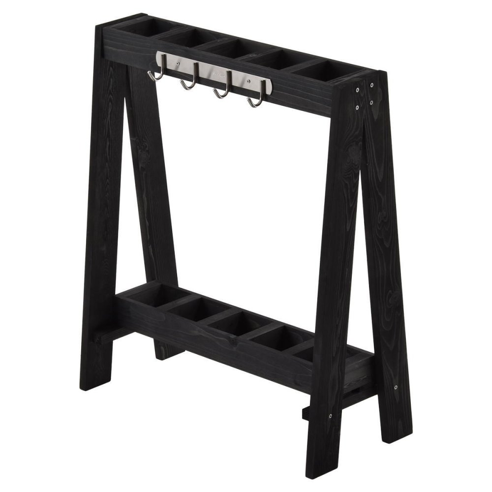 ガーデン・ツール収納ラック ONGZ0411 完成品 天然木 収納ボックス ヴィンテージ 幅58.5cm 奥行26.5cm 高さ68cm ガーデン雑貨 木製ツールスタンド 掃除用具入れ フック付き収納 傘立て 木製スタンド 天然木 杉 屋外収納 ガー