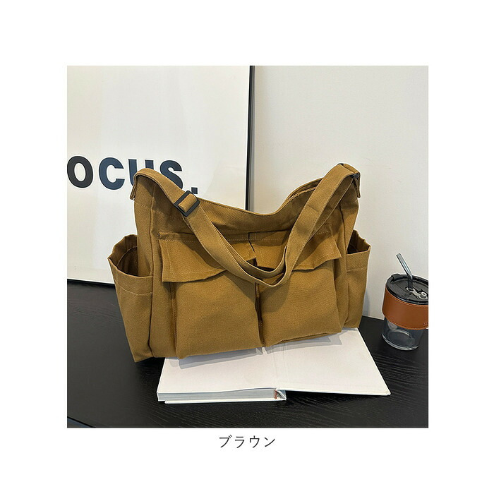 ショルダーバッグ 通販 キャンバスバッグ マザーズバッグ 斜めがけバッグ 大容量バッグ 通学 通勤 ショルダーバック 帆布バッグ 軽量軽い a4サイズ対応 旅行ピクニック カジュアル 多機能ポケット 肩掛けバック バッグ バック メンズ レディース