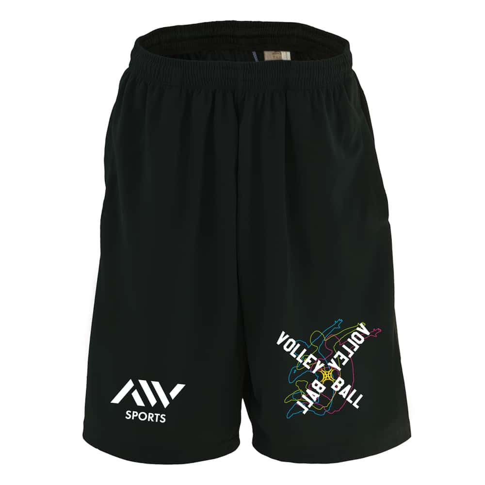 バレーボール ハーフパンツ ドライ メンズ ウェア レディース ジュニア 練習着 短パン 速乾 スポーツ 名入れ おしゃれ 半スボン 文字入れ無料 「ネオンスタイルのクロスVOLLEYBALL」 アートワークスコウベ 【送料無料】