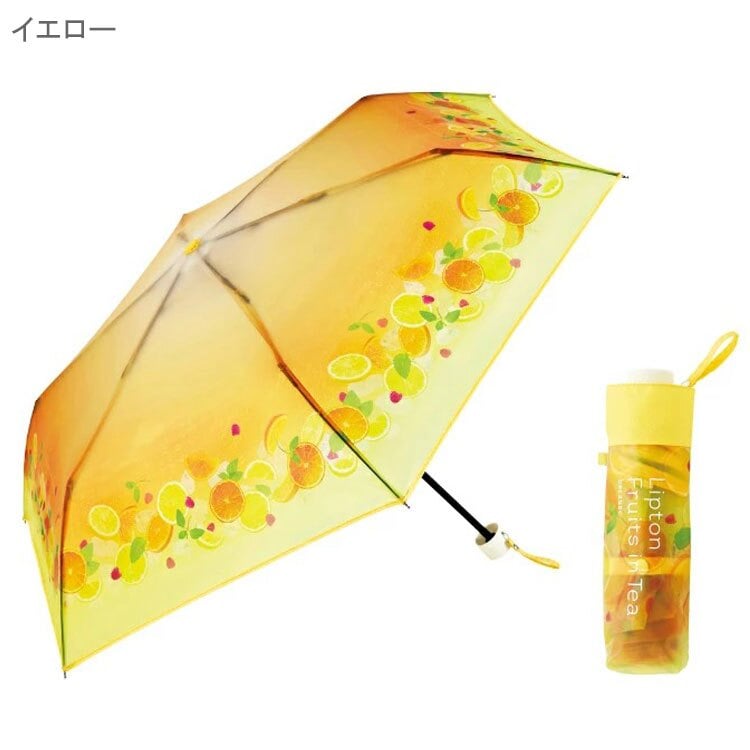 because リプトン クリアアンブレラ 折りたたみ 傘  ビニール傘 雨傘 定形外郵便 送料無料 Lipton フルーツインティー コラボ ミニ 50cm