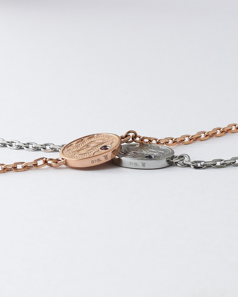 ハワイアンジュエリー ペアブレスレット つけっぱなし 刻印 ステンレス 金属アレルギー ブランド 大人 シンプル オーバル サファイア ルビー ハワジュ 金アレ サージカルステンレス 2本セット クリスマス 誕生日 記念日 プレゼント テラグラティア Terra-gratia PairBracelet【lstb016pair】
