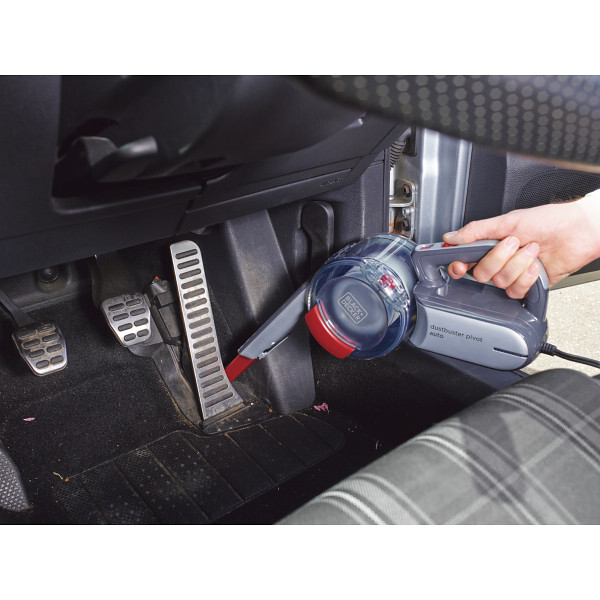 【直送】ブラックアンドデッカー BLACK-DECKER ピボットオート2 [26-0312-062] PV1200AV グレー カークリーナー 車用掃除機 角度調節ノズル シガーソケット接続 プレゼント ギフト