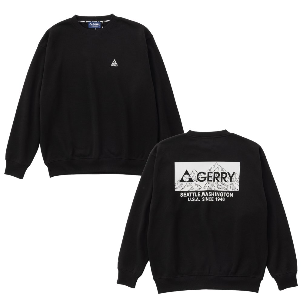 【予約】GERRY ジェリー スウェット トレーナー メンズ レディース gea-m0032 裏起毛 バックプリント 長袖 刺繍 クルーネック 防寒 ビッグシルエット オーバーサイズ アメカジ アウトドア ストリート カジュアル M L LL 2026FW Karlas 別注