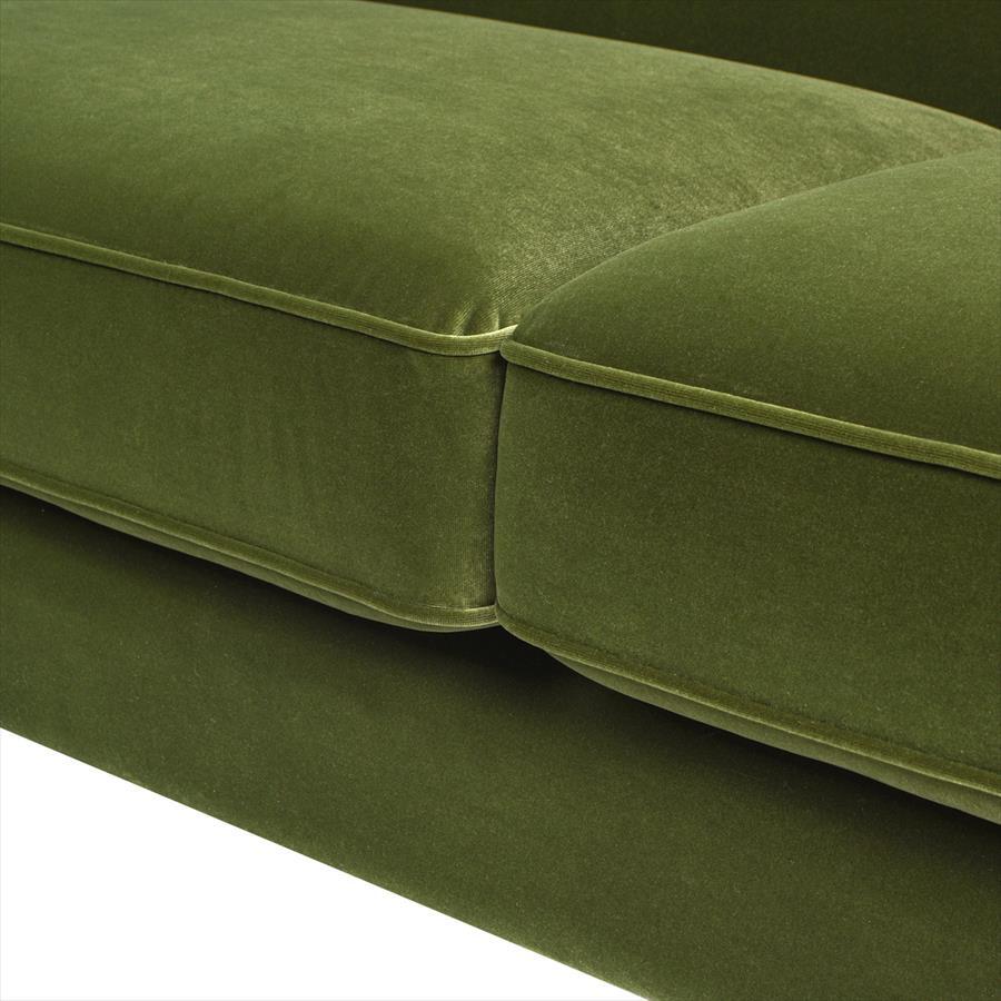 ジェニファーテイラー ソファ 3人掛け ソファー Elaine V036 Velour Olive Green Jennifer Taylor アメリカ家具 ファブリック 布張り おしゃれソファ アンティーク おしゃれ ジェニファー お手入れも簡単です