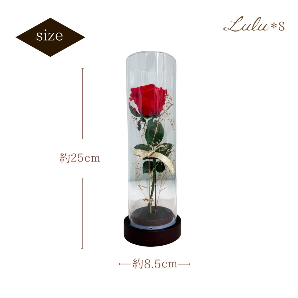 プリザーブドフラワー バラ 薔薇 ローズ 一輪 アクリルドーム ガラスドーム風 プレゼント ギフト 誕生日 記念日 プロポーズ 告白 結婚祝い 還暦 母の日 敬老の日 ホワイトデー クリスマス 彼女 妻 女性 サプライズ 贈り物 退職祝い お祝い 花 赤 かすみ草 アーティフィシャルフラワー 専用ボックス ケース付き インテリア 卓上 枯れない花 ブリザードフラワー ウエディング おしゃれ