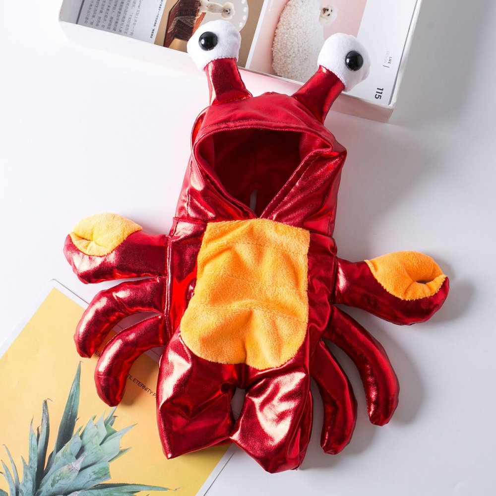 ペット コスプレ 衣装 ロブスター カニ 着ぐるみ 犬用 立体 変身ウェア 面白い かわいい 仮装 なりきり 写真撮影 パーティー ハロウィン 小型犬 中型犬 ギフト