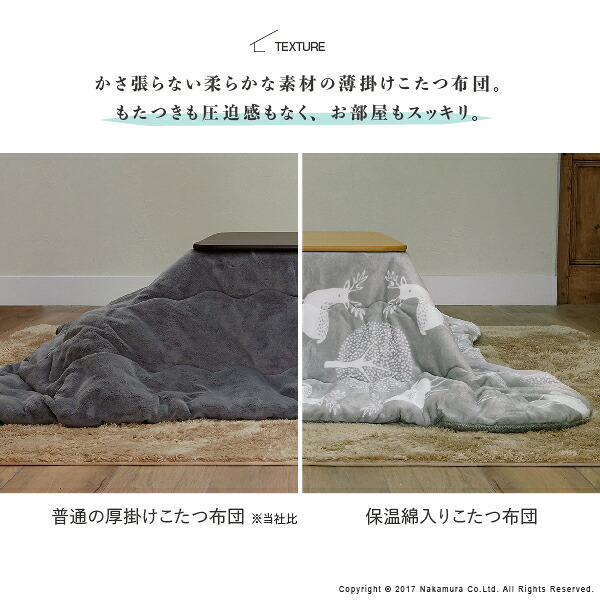 こたつ布団 正方形 北欧 保温綿入りこたつ布団 北欧柄タイプ-ヒートキートス 190x190cm あったか 防汚加工 洗える 保温 掛け布団 かけふとん コタツ 炬燵 こたつぶとん 中綿 テレワーク リモートワーク 在宅ワーク