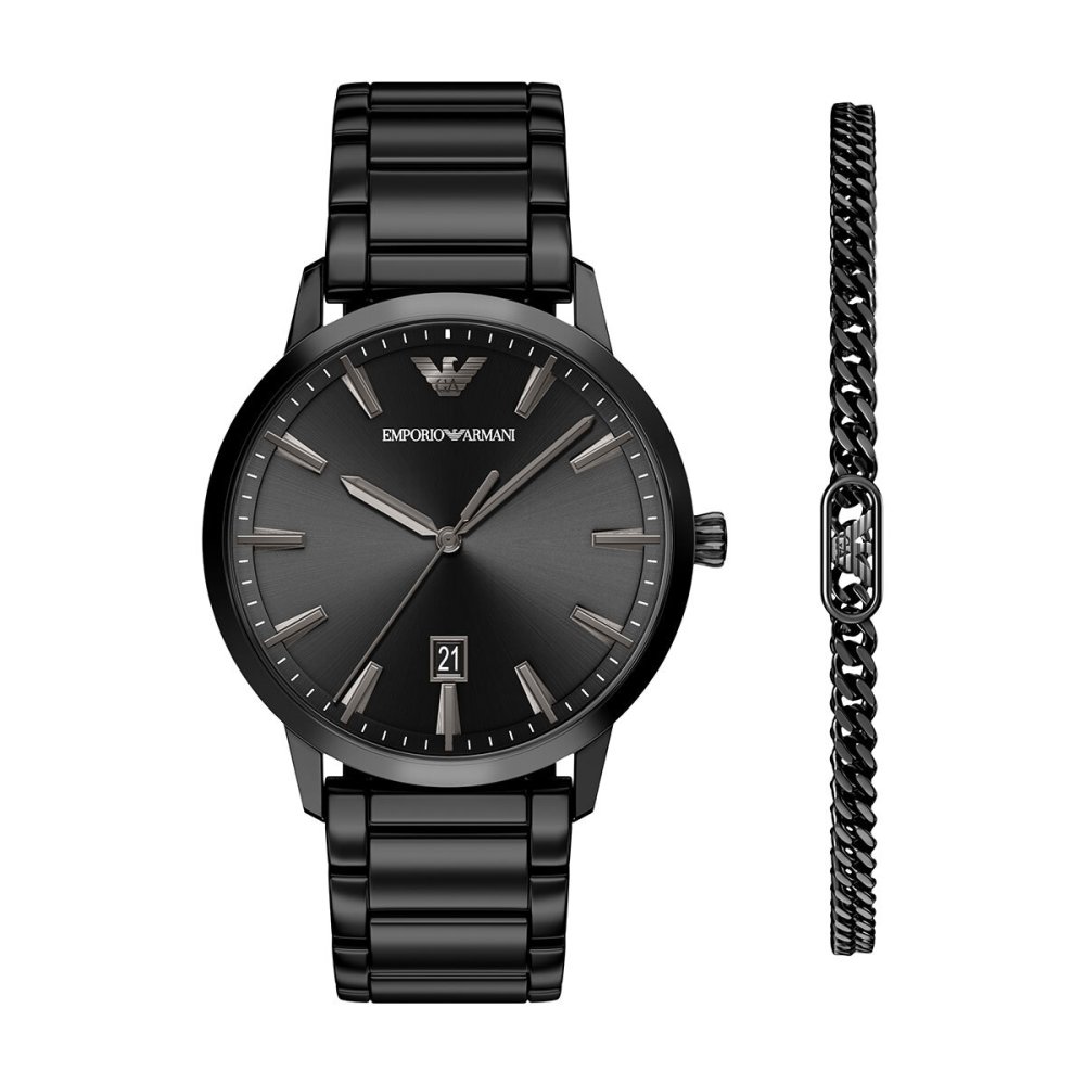 エンポリオアルマーニ EMPORIO ARMANI 腕時計 メンズ ステンレス ウォッチ＆ブレスレットセット AR80089SET【2026 新作】