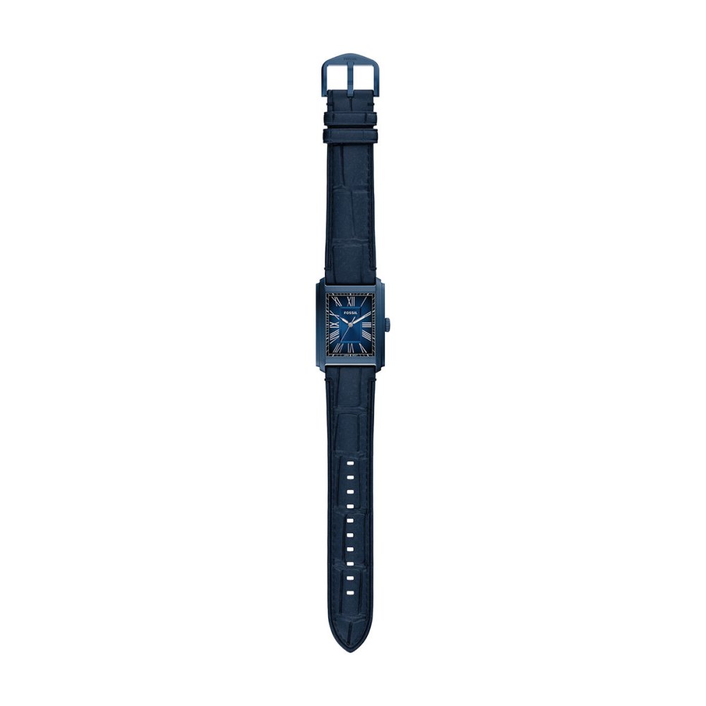 フォッシル FOSSIL 腕時計 メンズ CARRAWAY 三針 ネイビー クロコレザー FS6170【2026 新作】