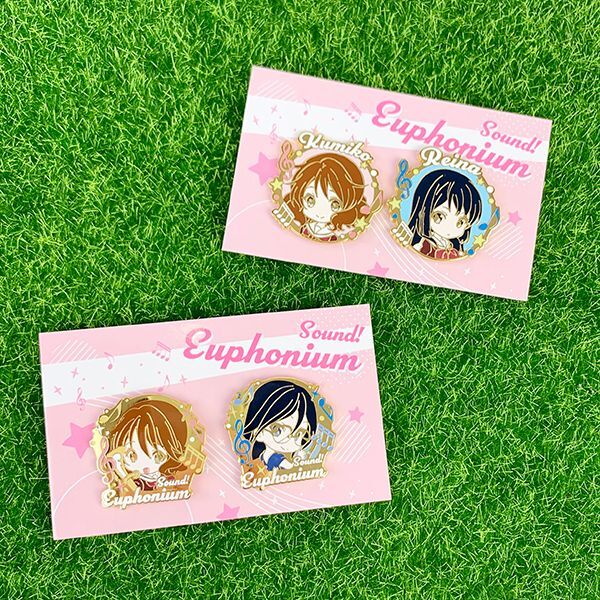 響けユーフォニアム 久美子 麗奈 ピンバッジセット 久美子＆あすか 響け！ユーフォニアム キャラ アニメ グッズ(MCOR)