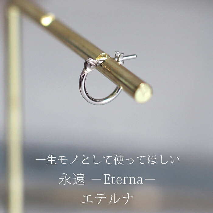 【ジュエリーの町 山梨甲府製】プラチナ フープピアス 細い 小さい PT900 幅1mm×直径8mm アレルギー対応  日本製 品質保証書 おすすめ 片耳 1個 かわいい