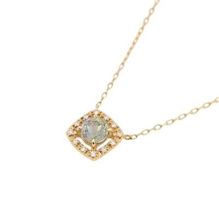 【無料ラッピング】  ヨンドシー 4℃ K18イエローゴールド ネックレス ゾイサイト ダイヤモンド ブランド 正規品 新品 ギフト プレゼント 人気 おすすめ 誕生日 記念日 クリスマス 送料無料