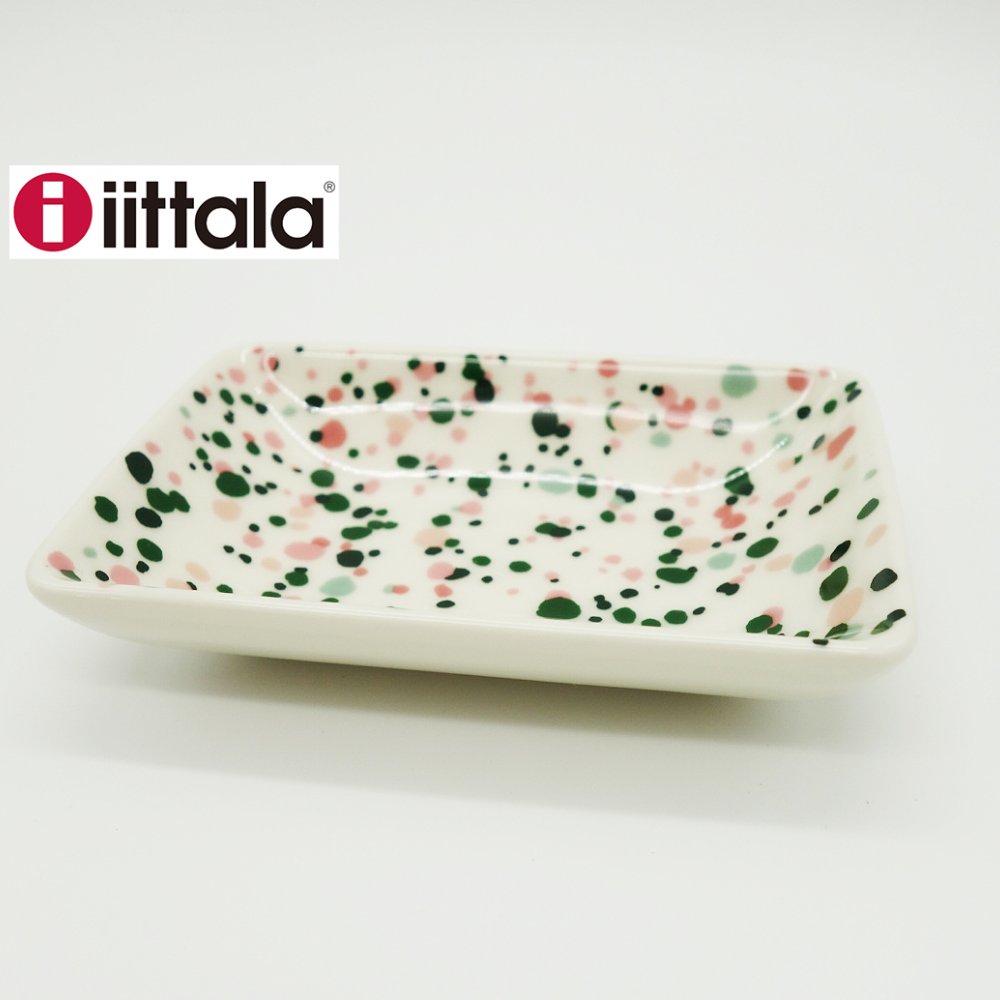 イッタラ（iittala）２枚セット　 ヘレ　オイバ トイッカ　プレートA7 7×10cm ピンクグリーン小皿／豆皿（角皿）【結婚祝】【出産祝】【引越祝】【記念品】