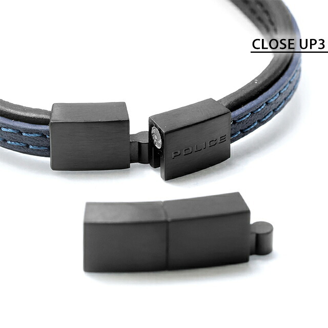 ポリス ブレスレット メンズ ブランド POLICE LAYERLOCK GB0082903 ブルー ブラック アクセサリー