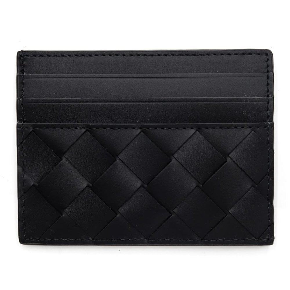 ボッテガヴェネタ BOTTEGA VENETA カードケース イントレチャート ブラック 黒 メンズ レディース 本革 カーフレザー 薄型 スリム カード入れ 6枚収納 名刺入れ カードホルダー 635057 V3US3 8803