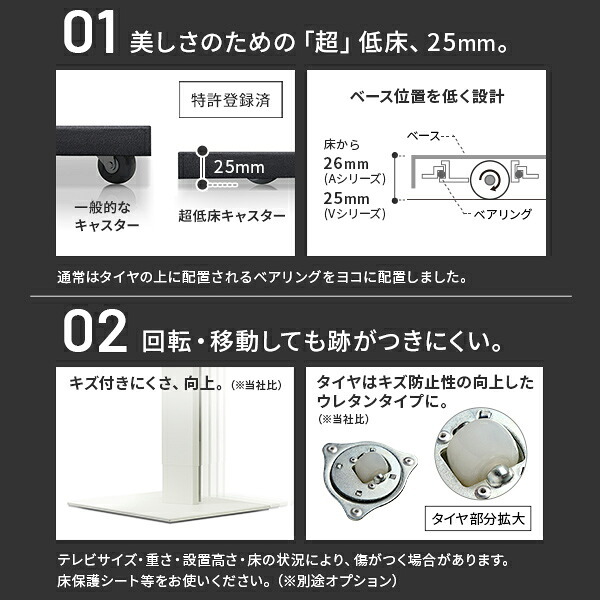 WALLインテリアテレビスタンドV5 ロータイプ+棚板ラージサイズ 2点セット 32~80v対応 壁寄せテレビ台 テレビボード TVスタンド 背面収納 コード収納 ホワイト 白 ブラック 黒 ウォールナット ブラウン 新生活