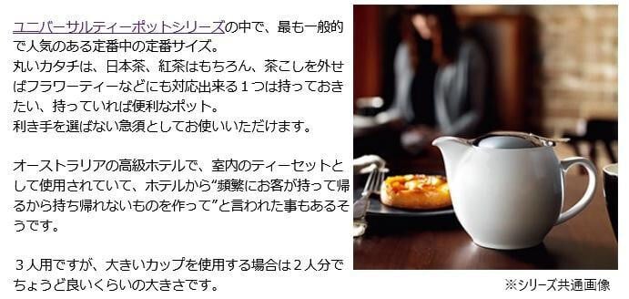 ZEROJAPAN ユニバーサルティーポット 3人用 BBN-02 ブラック 陶器 日本製 おしゃれ 紅茶 緑茶 ポット 茶こし付き ステンレス蓋 ティーポット ギフト プレゼント