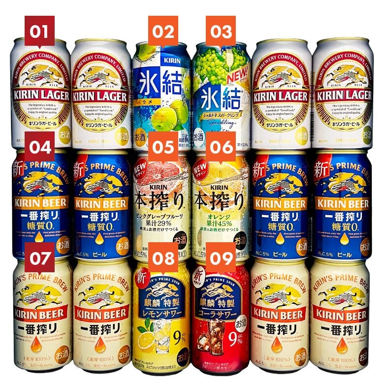 キリン ビール ＆ チューハイ 飲み比べ 18本 セット 誕生日プレゼント お歳暮 お供え 詰め合わせ ギフトセット 一番搾り 一番搾り糖質ゼロ 氷結 特製サワー 本搾り など 出産 お祝い 内祝い お返し 送料無料 ◎【包装済】
