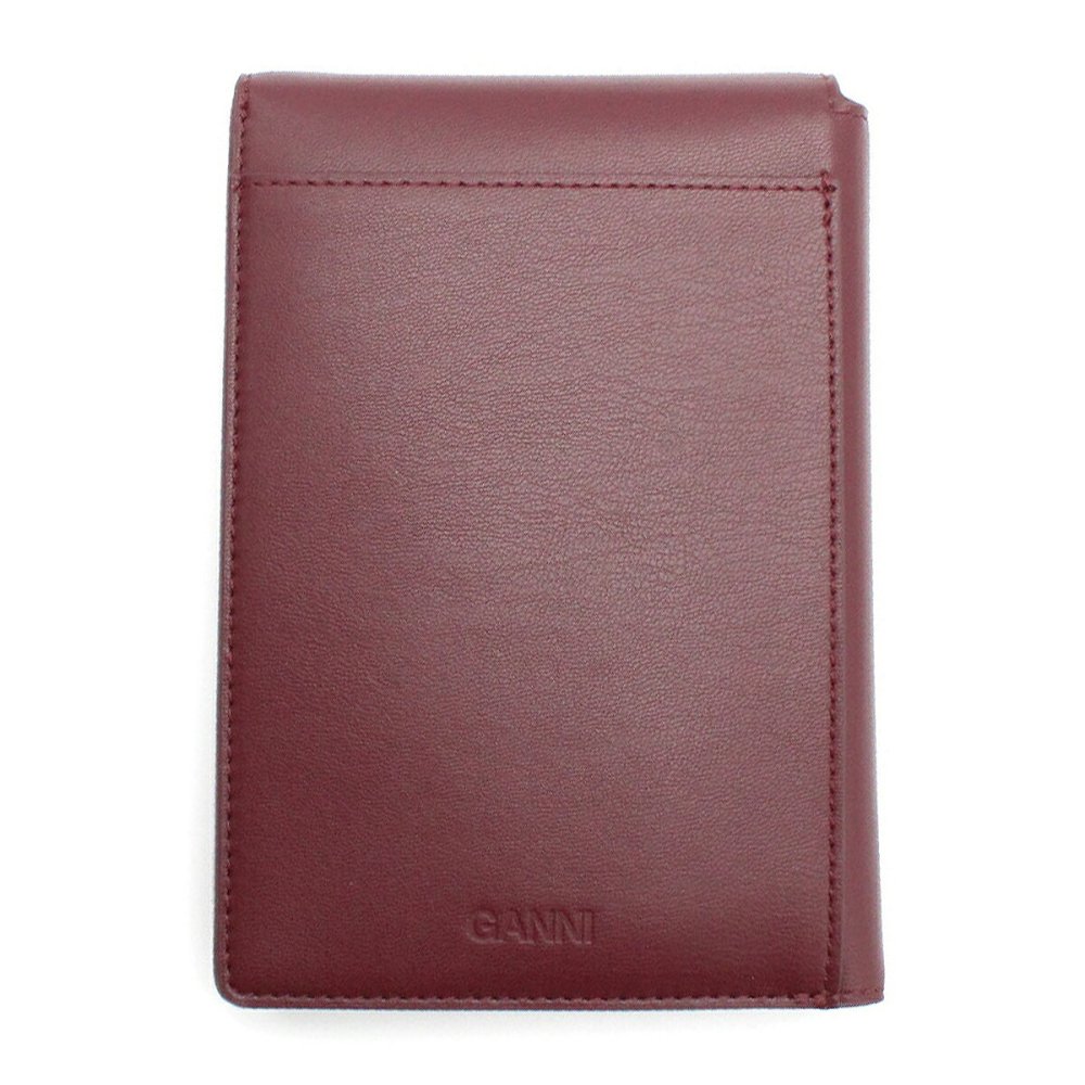 ガニー GANNI 財布 小銭入れ付き 二つ折り財布  B3010134-436 Bou Travel Wallet レディース バーガンディ 海外正規品