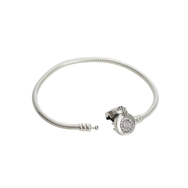 パンドラ PANDORA Moments Sparkling Crown O Snake Chain Braceletアクセサリーブレスレット 599046c01-16 レディースシルバー