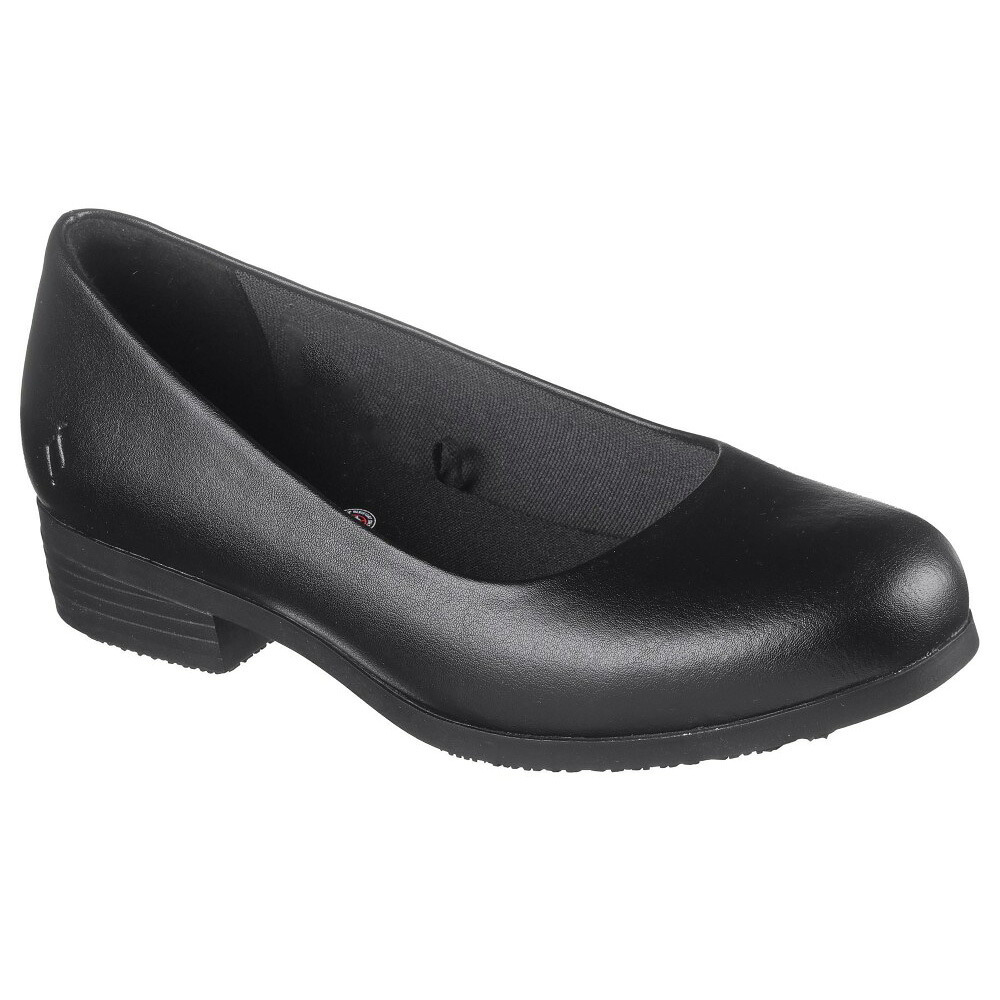スケッチャーズ レディース ワークシューズ ナウリア パンプス 108322 SKECHERS Naulia 防滑 滑りにくい メモリーフォーム クッション 靴 ブラック 黒 仕事用 立ち仕事