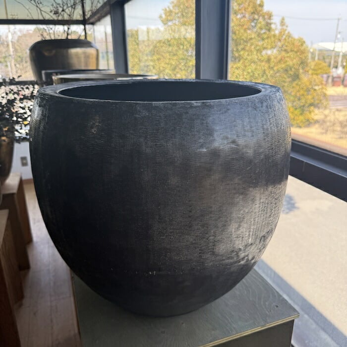 植木鉢 おしゃれ 大型 13号 鉢カバー アンワール アリフ M 約17号 幅53cm 高さ41cm アルミニウム製 室内専用 高級 丸型 ゴールド ブラック 北欧 観葉植物用 サボテン 特大 インテリア プランター 深型