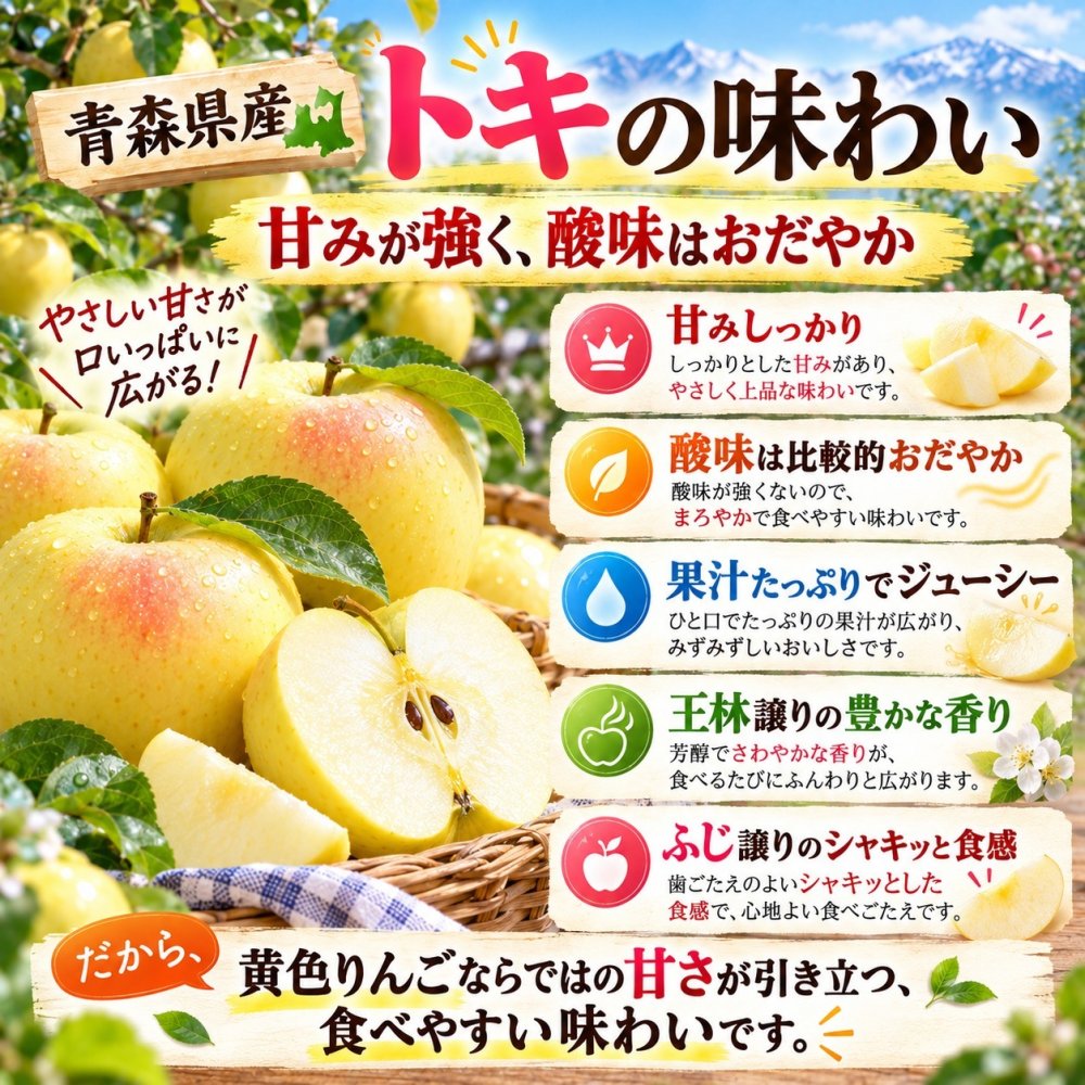 青森県産　りんご　ご家庭用　トキ　１０ｋｇ　　送料無料！