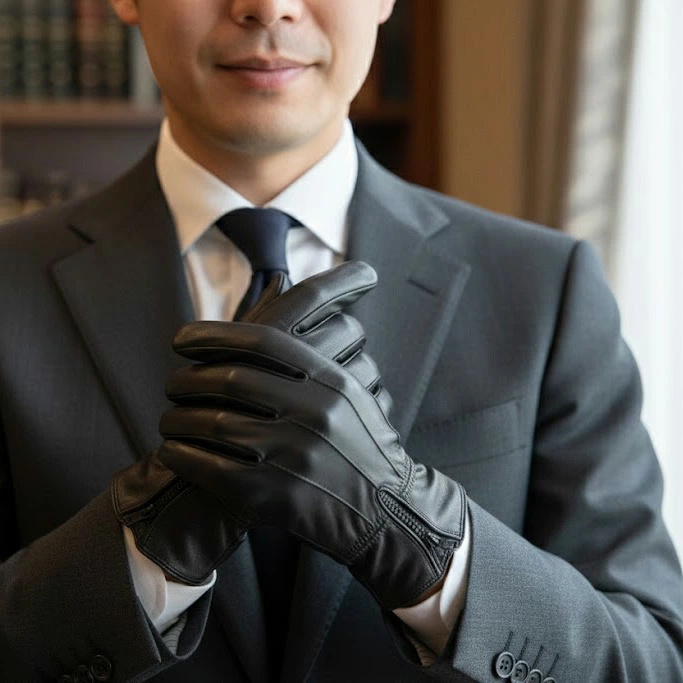 【大人気 ラム革】ファスナー レザーグローブ 手袋 メンズ 本革 ラムレザー 裏ボア 暖かい 指先まで 防寒 2重構造 極暖 柔らかい シープスキン 通勤 通学 バイク 自転車 おしゃれ 紳士 男性 夫 父 クリスマス プレゼント ギフト 贈り物 誕生日 ブラック 黒レザー