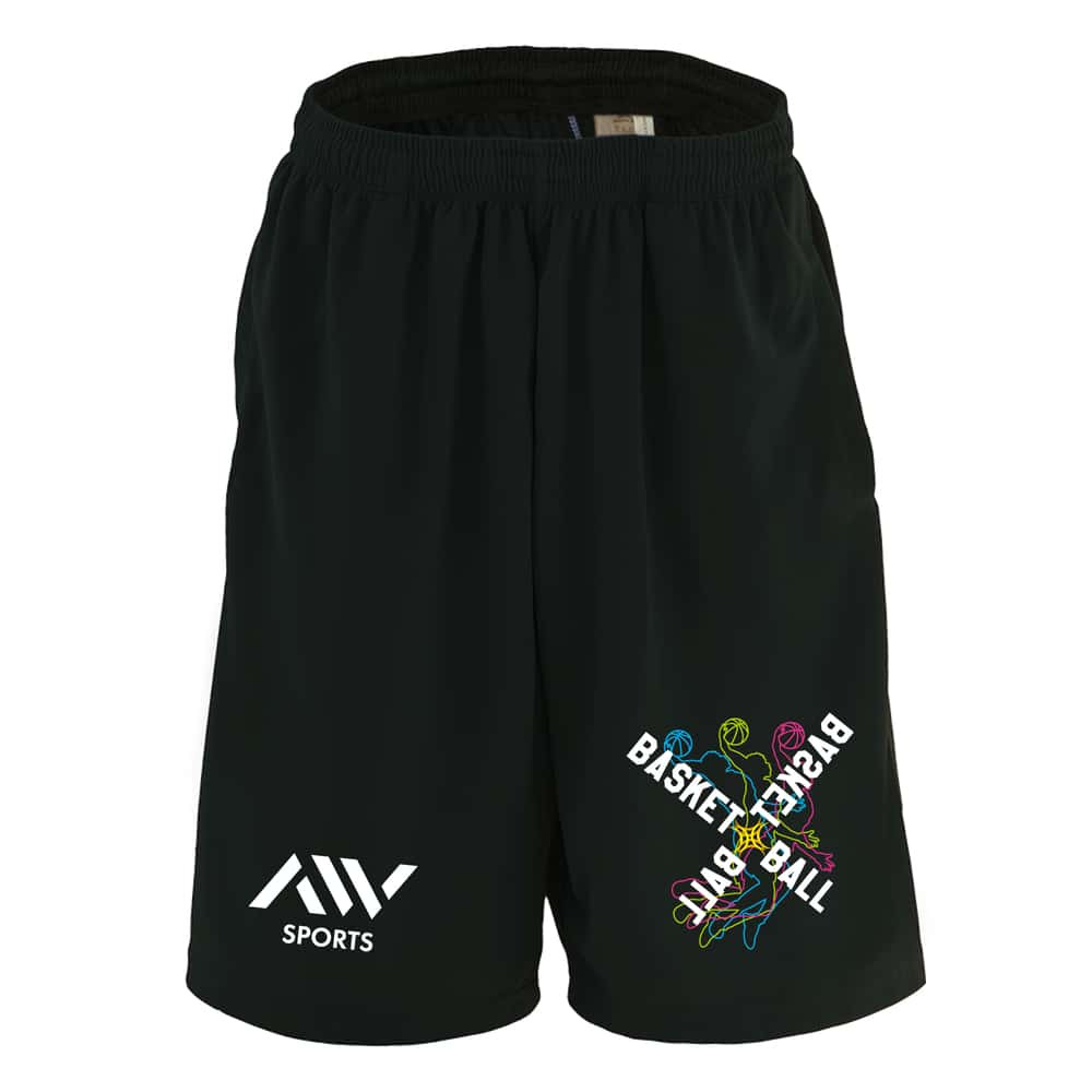 バスケ ハーフパンツ ドライ メンズ ウェア レディース ジュニア 練習着 短パン 速乾 スポーツ 名入れ おしゃれ 半スボン 文字入れ無料 「ネオンスタイルのクロスBASKETBALL」 アートワークスコウベ 【送料無料】