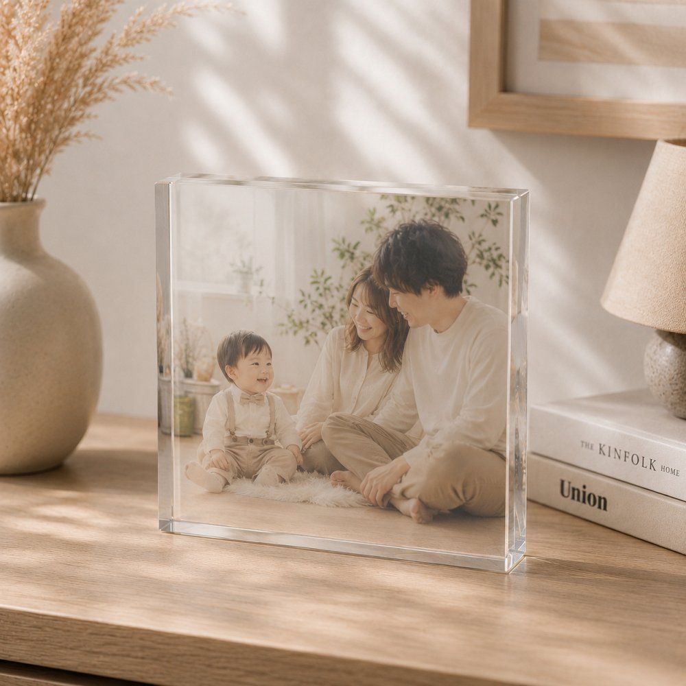 親子写真 ガラスブロック 赤ちゃん 記念写真 記念日 置き物 銀婚式 家族 プレゼント 写真立て クリスタル オリジナル 名入れギフト 感謝 フォトキューブ おしゃれ 祖父母 フォトブロック 名入れ オーダーメイド 思い出 成長記録 両親 高級 子ども 親孝行 三世代 フォトギフト 写真入り 写真プレート リビング 敬老の日 贈り物 誕生日 金婚式 ギフト 写真 母の日 父の日 記念品【c01】