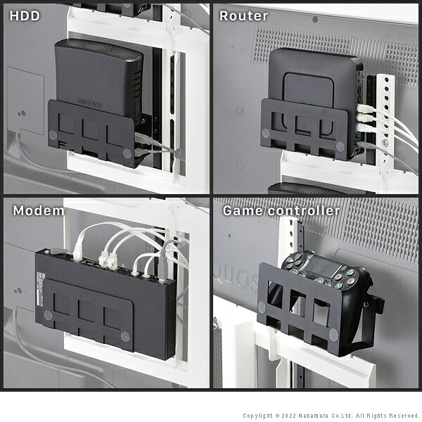 WALL Vシリーズ/PRO/A2/テレビ台用スタンド対応 マルチデバイスホルダー ハードディスクホルダー 背面収納 HDD モデム ルーター 追加オプション 部品 パーツ スチール製 WALLオプション SEVENSTAND セブンスタンド ウォール
