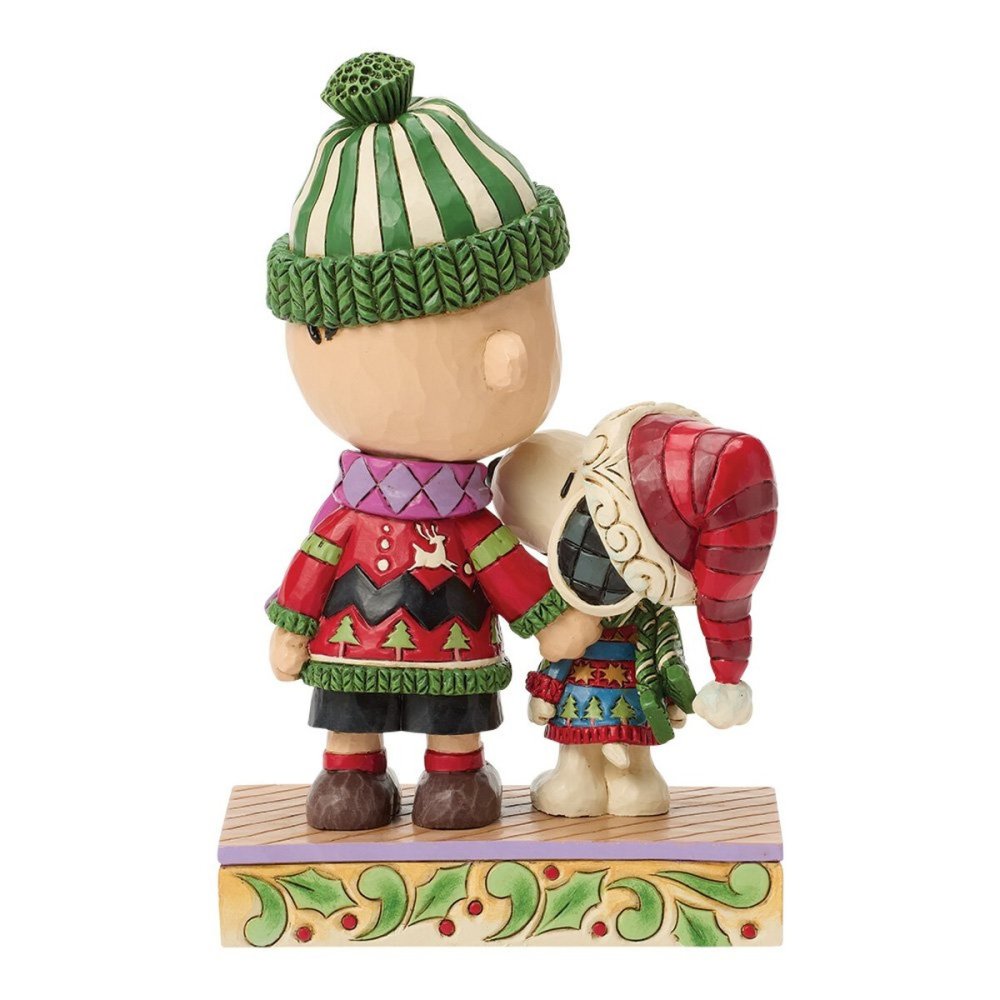 スヌーピー&チャーリー クリスマスセーター 17cm クリスマス | ジムショア ピーナッツ グッズ フィギュア 人形 置物 彫刻 Jim Shore 正規輸入品