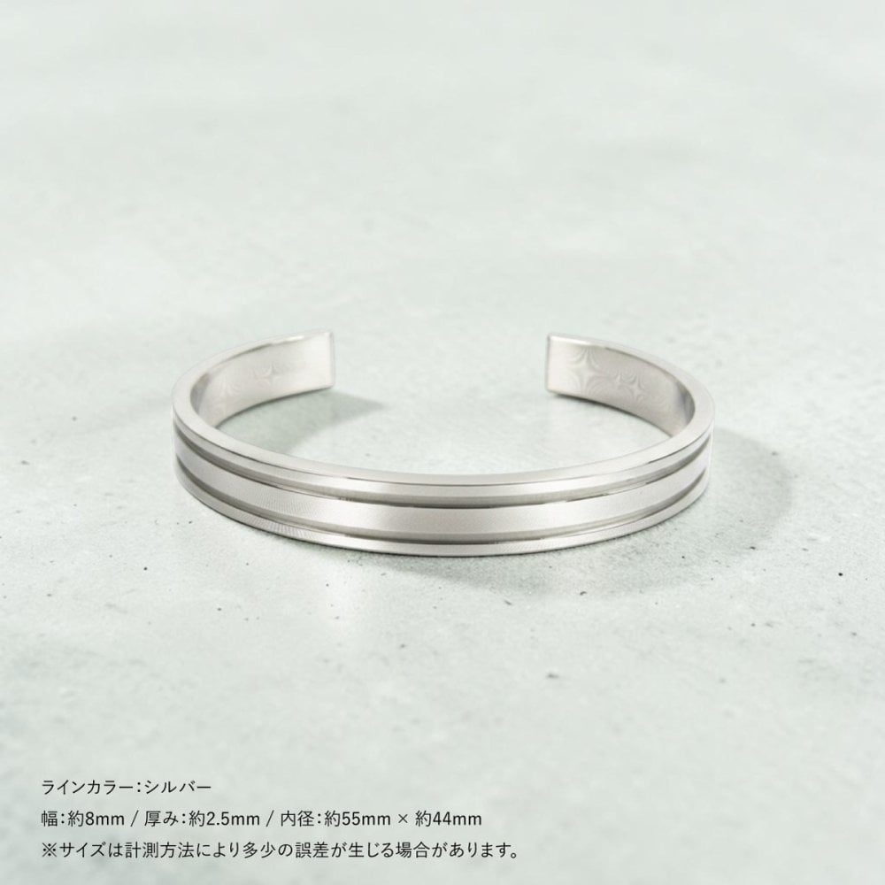 数量限定SALE価格 金属アレルギー対応 ステンレスバングルユニセックスデザイン 選べる2カラー SILVER/BLACK B1161