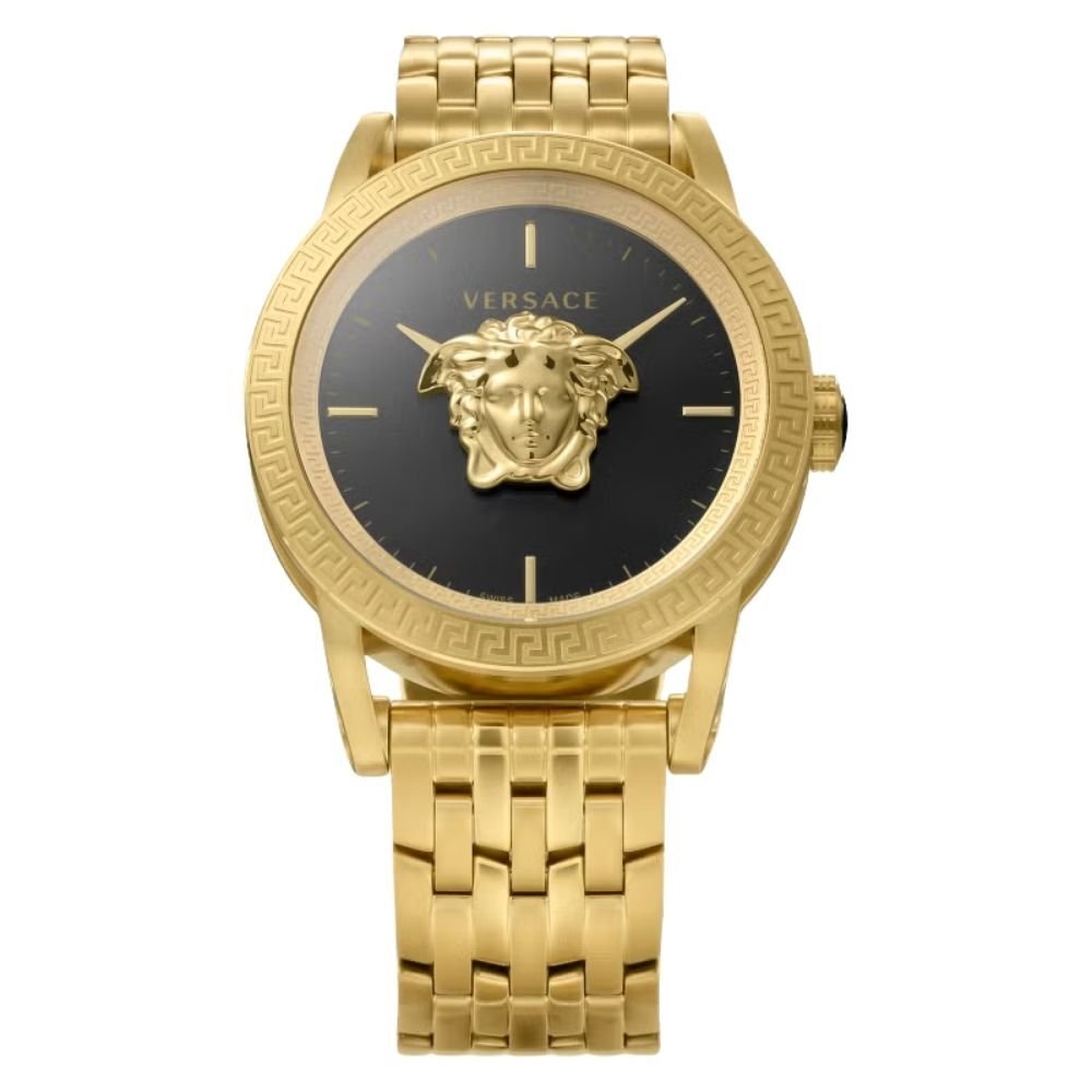 ヴェルサーチェ 腕時計 メンズ ゴールド ブラック 43mm VERSACE PALAZZO EMPIRE パラッツォ エンパイア メデューサ スイス製 メンズ腕時計 高級 ブランド おしゃれ プレゼント ギフト 卒業 入学 お祝い