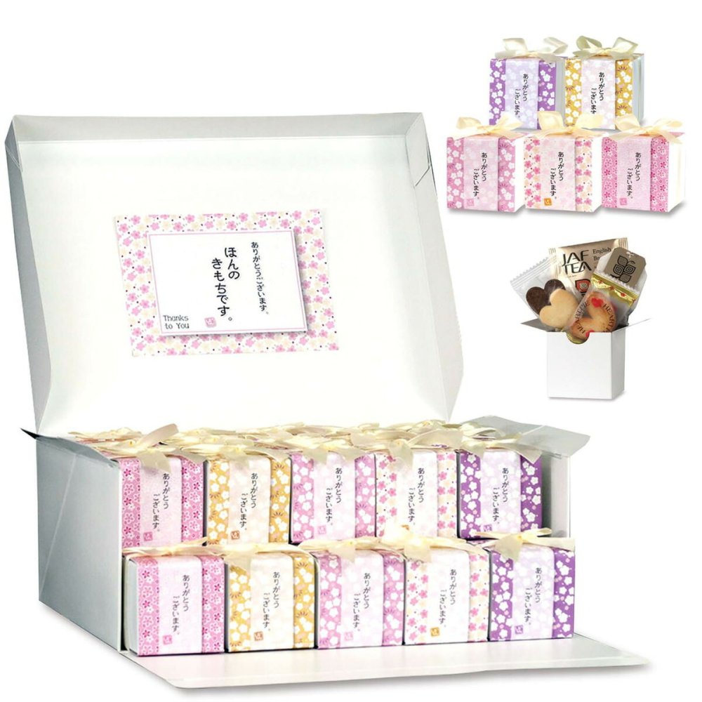 さくら咲く 焼き菓子 紅茶 詰め合わせ ギフト BOX 3種4個入 計40セット クッキー パイ スイーツ 個包装 紅茶ティーバッグ【北海道・沖縄県・離島 配送不可】