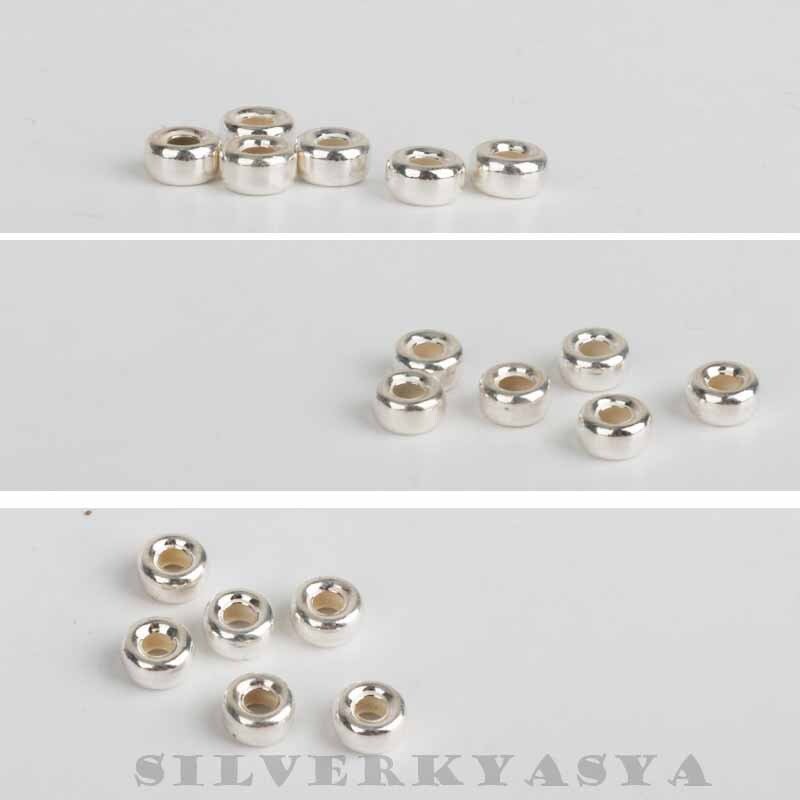 シルバー925 6個セット 6mm素材 ネックレスカスタムパーツ シルバービーズ 18Kコーティング 金 ビーズ シルバー ゴールド 選択可6点セット