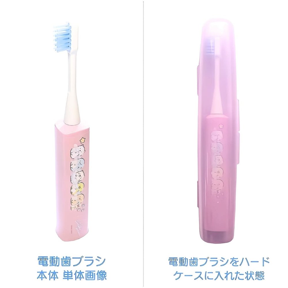 こどもハピカ 電動歯ブラシ はじめてセット 本体 替ブラシ6本 ハードケース付 超微細タタキ振動 毎分7,000回 やわらかめ 日本製 虫歯予防 仕上げ磨き 子供用 キッズ こども 歯磨き