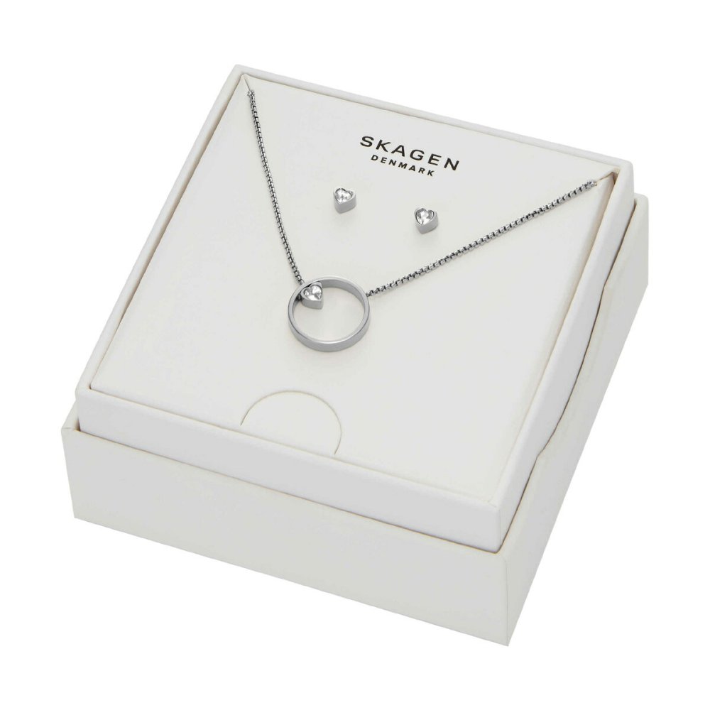 スカーゲン SKAGEN Kariana Gift Set アクセサリー ネックレス＆ピアス ギフトセット シルバートーン レディース SKJB1016SET
