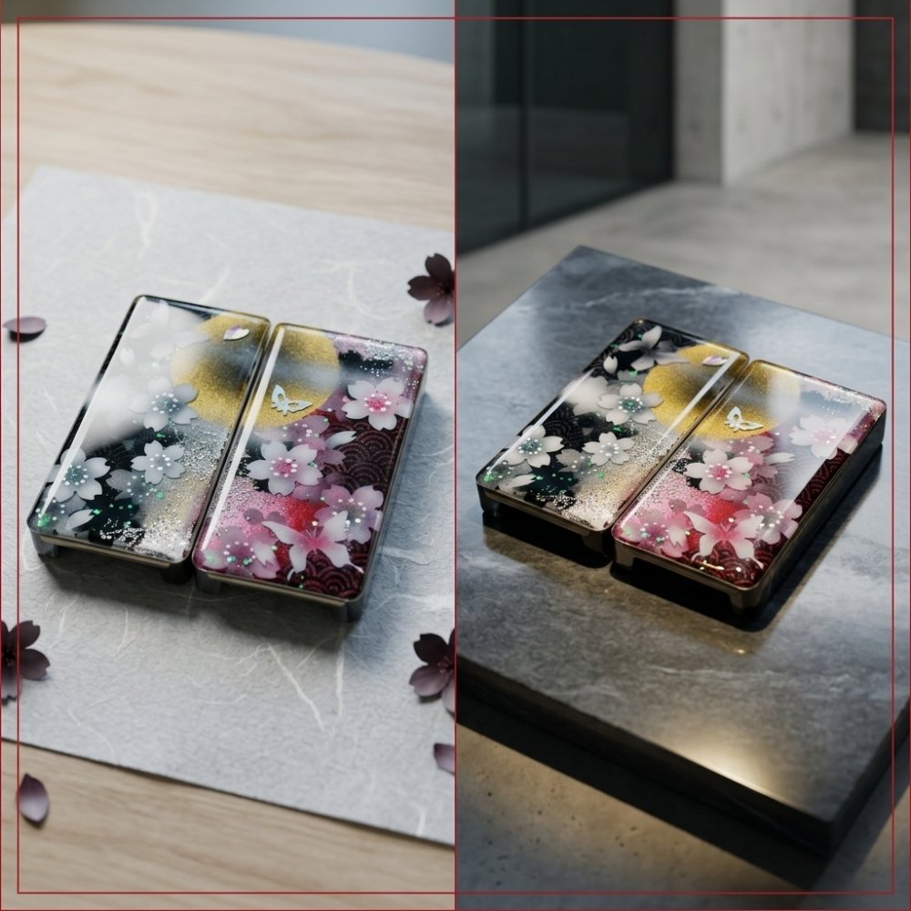 職人の手作り！和柄ペアFRISKケース「異」フリスク タブレット ミント 名入れ 職人 手作り ハンドメイド 送料無料 伝統工芸 桜 和モダン 和柄 和風 和雑貨 ギフト プレゼント 贈り物