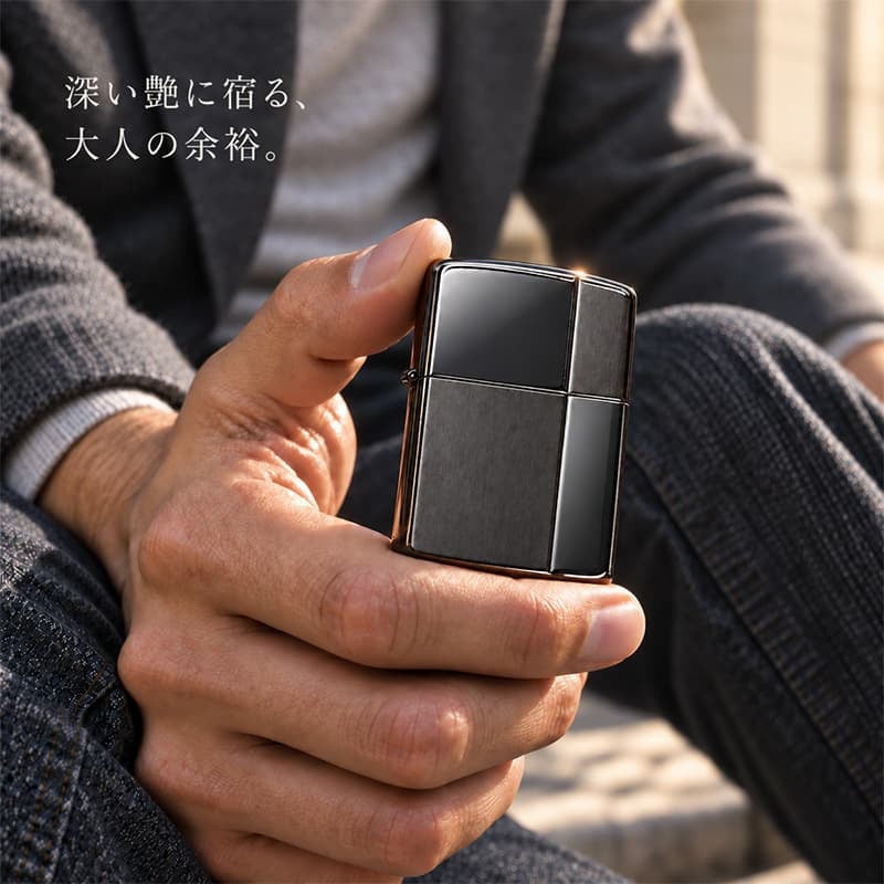 ZIPPO アーマー ジッポ ライター サテン＆ミラー スタンダード 彫刻 両面加工 ブラック かっこいい ギフト 重厚 動画有り シンプル おしゃれ 高級 メンズ プレゼント