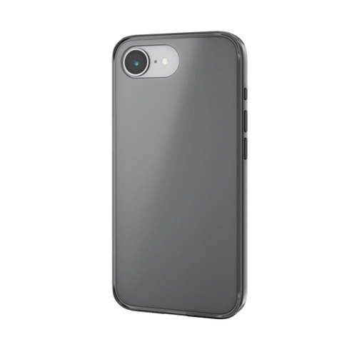 エレコム PM-A25SHVCKBK iPhone 16e ハイブリッドケース マットブラック(ラバーコート) メタルステッカー付