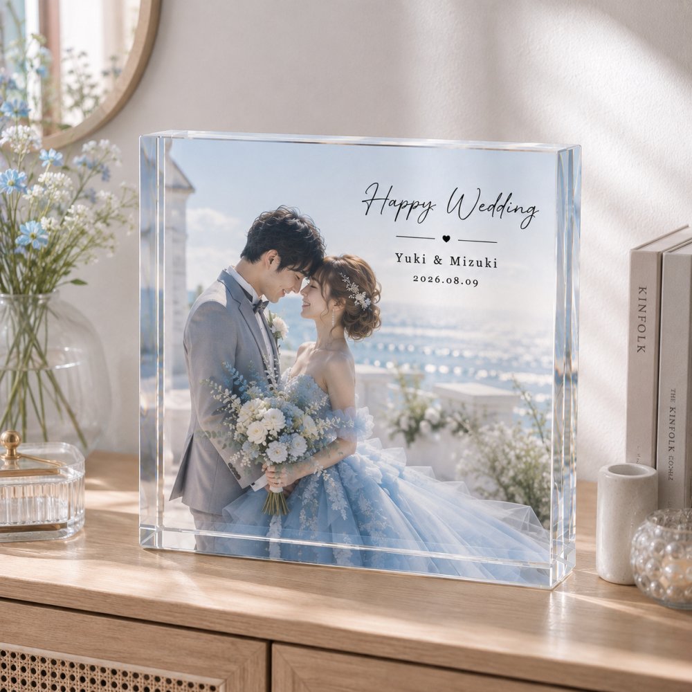 結婚式 ガラスブロック カラードレス 新郎新婦 花嫁 贈り物 オリジナル ウェルカムスペース 写真立て 写真入り 二次会 結婚祝いギフト 門出 入籍祝い オーダーメイド 記念日 感謝 クリスタル 名入れ 飾り付け フォトキューブ 会場装飾 ゲスト 写真 フォトフレーム 結婚祝い プレゼント ウェルカムボード ギフト 結婚記念 記念品 結婚式当日 演出 誕生日 高級 おしゃれ 披露宴会場【c01】